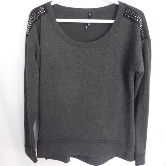 LOVE CULTURE, size medium, long sleeve pullover shirt with spike shoulders - Picture 1 of 7